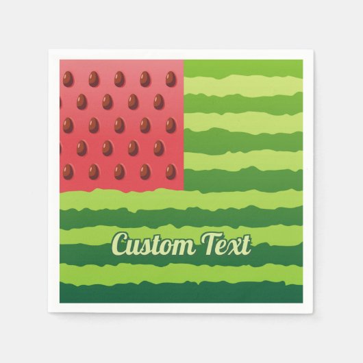 Watermelonvlag Napkins Servet (Voorkant)