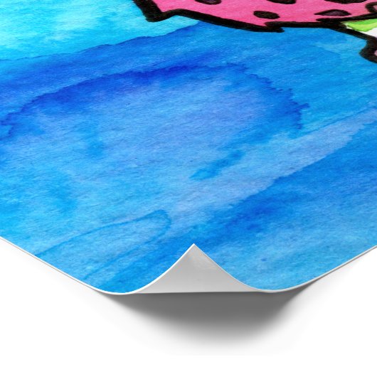 Watermelorgi Waterverf Poster (Hoek)