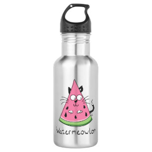 Watermeowlon Watermeloen Kat Funny Water Fles