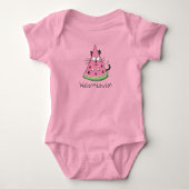 Watermeowlon Watermelon Cat Funny Baby Bodysuit (Voorkant)