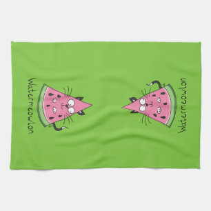 Watermeowlon Watermelon Cat Funny Kitchen Towel Theedoek