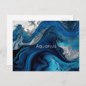 Watermerk aquarel sterrenbeeld Aquarius ansichtkaa Briefkaart (Voorkant / Achterkant)