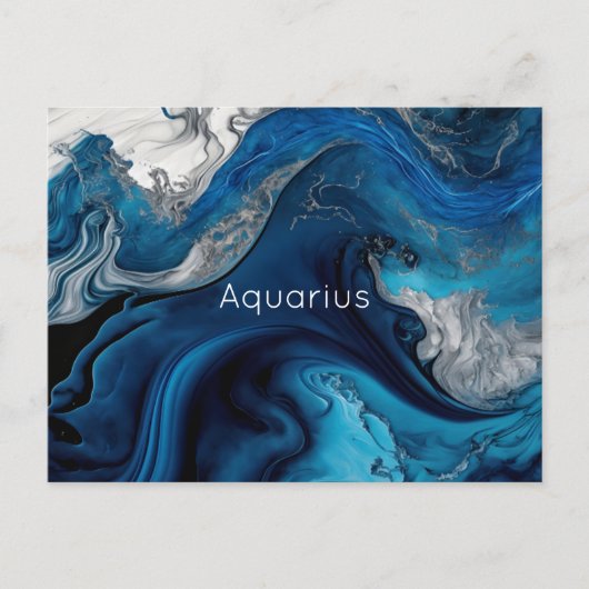Watermerk aquarel sterrenbeeld Aquarius ansichtkaa Briefkaart (Voorkant)