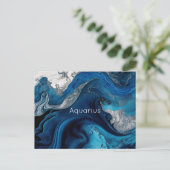 Watermerk aquarel sterrenbeeld Waterman ansichtkaa Briefkaart (Staand voorkant)