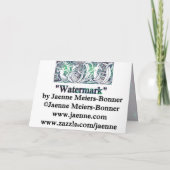 Watermerk Blank Wenskaart Kaart (Achterkant)