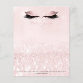 Watermerk Eyes Lashes Makeup Girly Name Monogram Flyer (Achterkant)