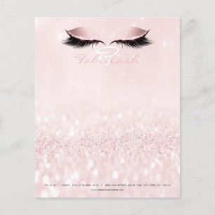 Watermerk Eyes Lashes Makeup Girly Name Monogram Flyer