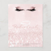 Watermerk Eyes Lashes Makeup White Name Monogram Flyer (Voorkant)