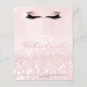 Watermerk Eyes Lashes Makeup White Name Monogram Flyer
