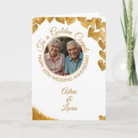 Watermerk Gold Heart 50ste bruiloft Jubileum