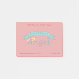 Watermerk met rood Logo en contactgegevens Post-it® Notes