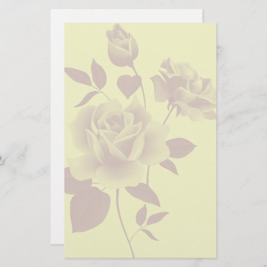 Watermerk Rozen Papier (Voorkant / Achterkant)