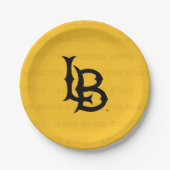 Watermerk van de Staat van de Long Beach Papieren Bordje (Voorkant)