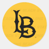 Watermerk van de Staat van de Long Beach Ronde Sticker (Voorkant)
