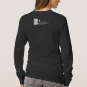Watermerk Vrouwen Zwart Lange Mouw T-shirt (Achterkant)