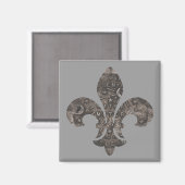 Watermeter deksel Fleur de Lis, Magneet (Voorkant / Achterkant)