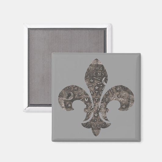 Watermeter deksel Fleur de Lis, Magneet (Voorkant / Achterkant)