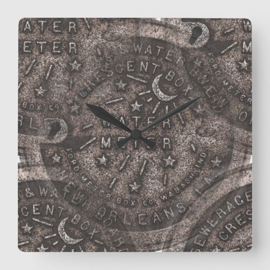 Watermeter, New Orleans Vierkante Klok (Voorkant)