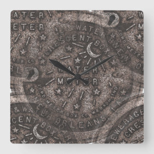 Watermeter, New Orleans Vierkante Klok