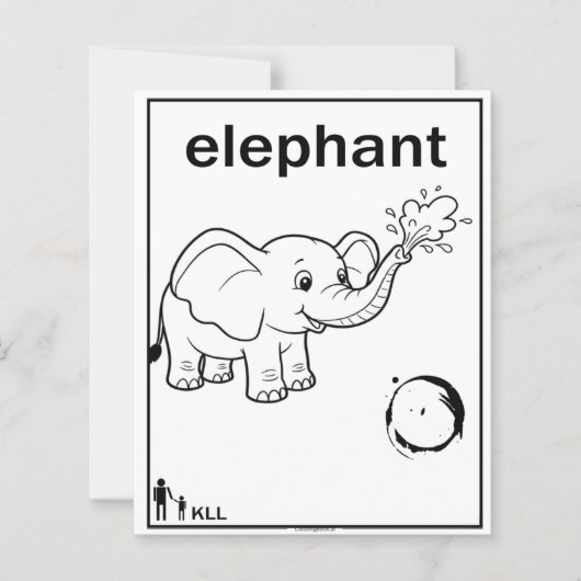 waterminnende olifant (Voorkant)