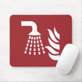 Watermist applicator veiligheidsbord muismat (Met muis)