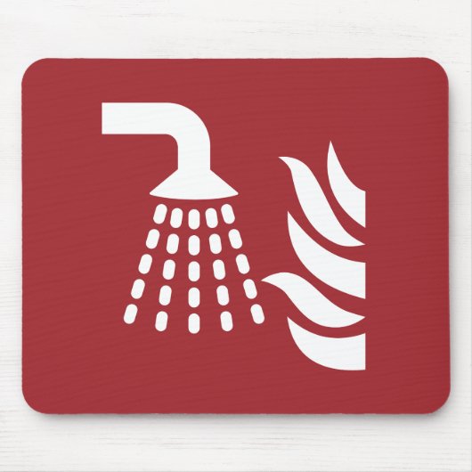 Watermist applicator veiligheidsbord muismat (Voorkant)