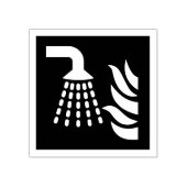 Watermist applicator veiligheidsbord rubberstempel (Afrduk)