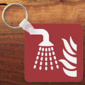 Watermist applicator veiligheidsbord sleutelhanger (Voorkant)