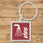 Watermist applicator veiligheidsbord sleutelhanger