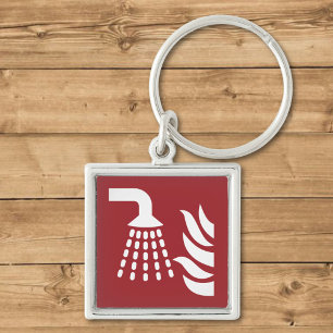 Watermist applicator veiligheidsbord sleutelhanger