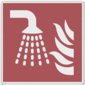 Watermist applicator veiligheidsbord sticker (Voorkant)