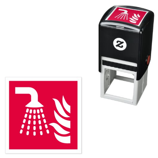 Watermist applicator veiligheidsbord zelfinktende stempel (In situ)