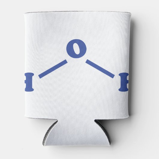 Watermoleculaire chemische formule blikjeskoeler (Voorkant)