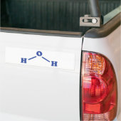Watermoleculaire chemische formule bumpersticker (Op Truck)