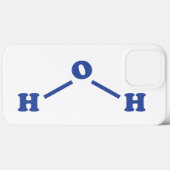 Watermoleculaire chemische formule Case-Mate iPhone case (Achterkant (horizontaal))