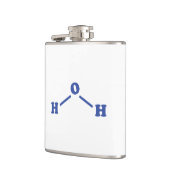 Watermoleculaire chemische formule heupfles (Links)