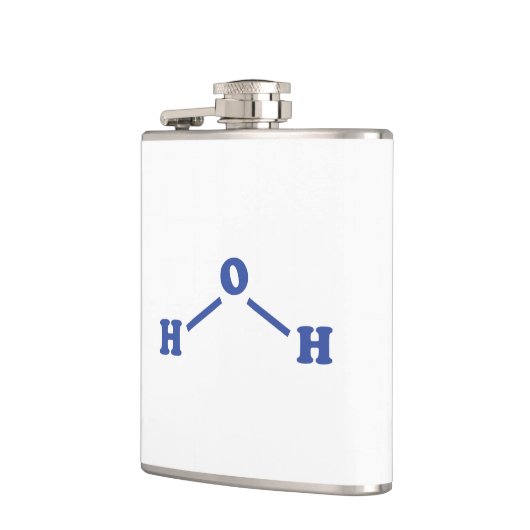 Watermoleculaire chemische formule heupfles (Links)