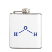 Watermoleculaire chemische formule heupfles (Voorkant)