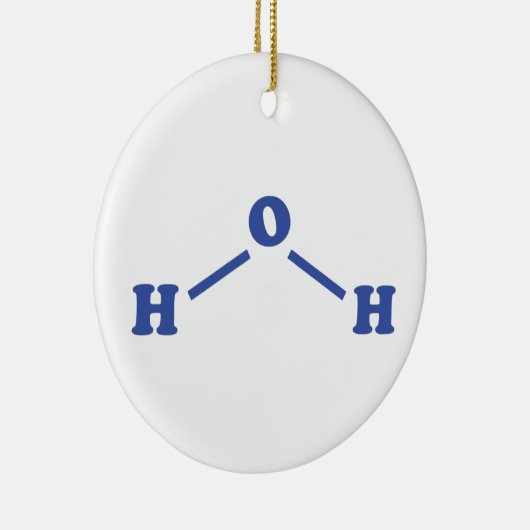 Watermoleculaire chemische formule keramisch ornament (Rechts)