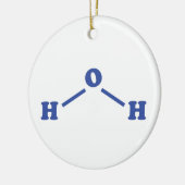 Watermoleculaire chemische formule keramisch ornament (Links)