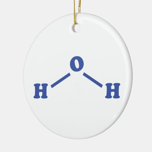 Watermoleculaire chemische formule keramisch ornament (Links)