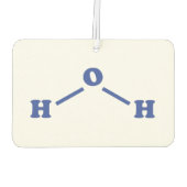 Watermoleculaire chemische formule luchtverfrisser (Achterkant)