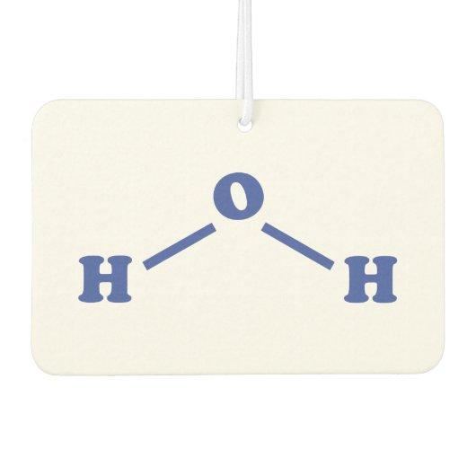 Watermoleculaire chemische formule luchtverfrisser (Voorkant)