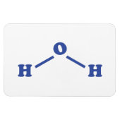 Watermoleculaire chemische formule magneet (Horizontaal)