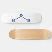 Watermoleculaire chemische formule persoonlijk skateboard (Horizontaal)