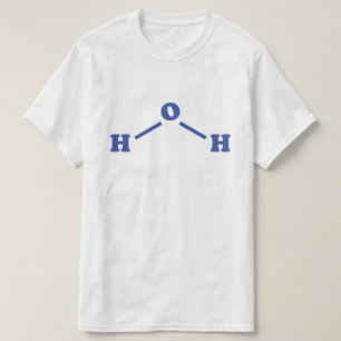 Watermoleculaire chemische formule t-shirt
