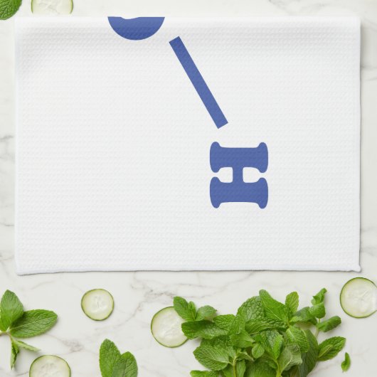 Watermoleculaire chemische formule theedoek (Gevouwen)