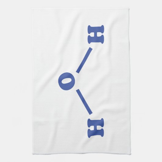 Watermoleculaire chemische formule theedoek (Verticaal)