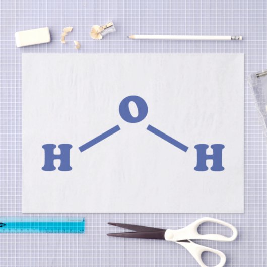 Watermoleculaire chemische formule tissuepapier (Craft)