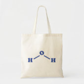 Watermoleculaire chemische formule tote bag (Voorkant)